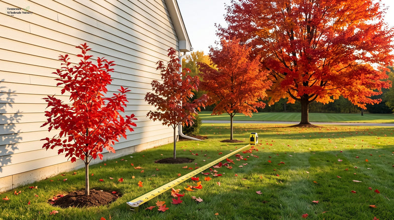 How Far to Plant Trees From House: Fall Spacing Guide